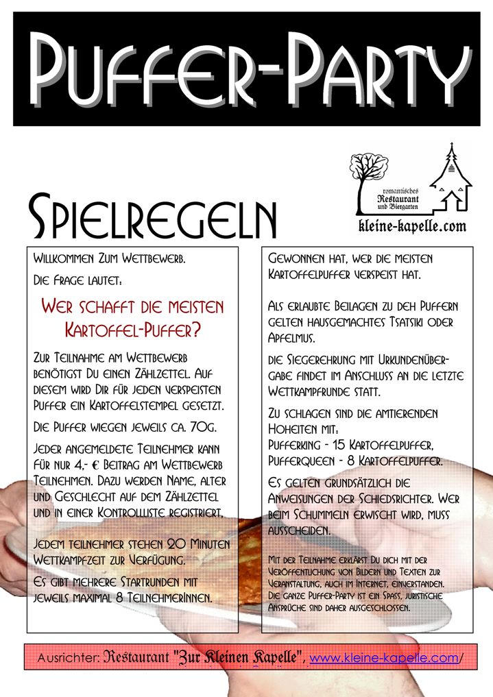 Bekanntmachung der Spielregeln